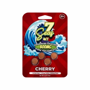 7Seas 7OH Kratom Extract Tablets Cherry 500mg-4ct (125mg/tab)