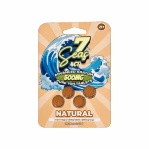 7Seas 7OH Kratom Extract Tablets Natural 500mg-4ct (125mg/tab)