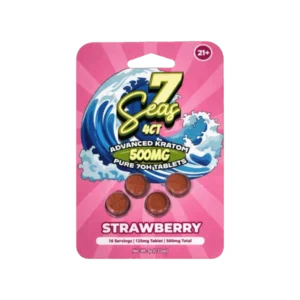 7Seas 7OH Kratom Extract Tablets Strawberry 500mg-4ct (125mg/tab)